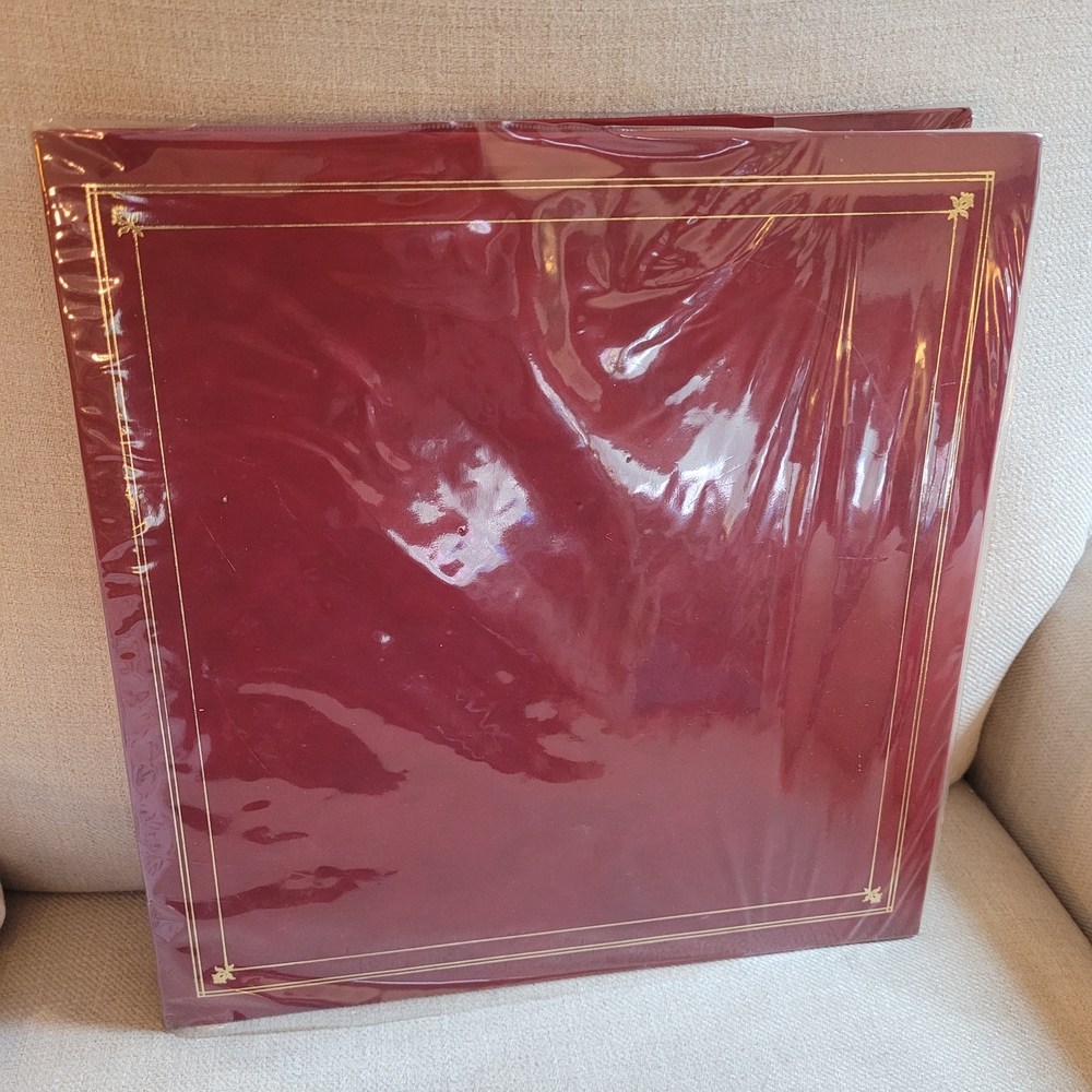 PIONEER Burgundy Photo Album with Gold Details